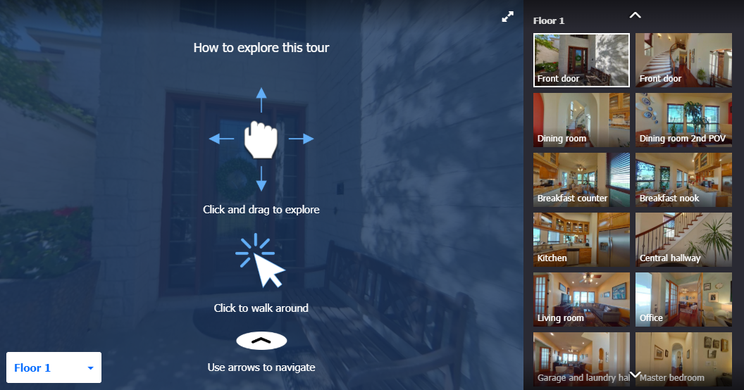 Zillow Virtual Tour Screenshot